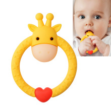 Bon Gel girafe doux à mâcher Non toxique Eco sensoriel nouveau-né jouets à mâcher anneaux de dentition nourrissons anneau de dentition pour bébé de 4 mois